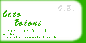 otto boloni business card